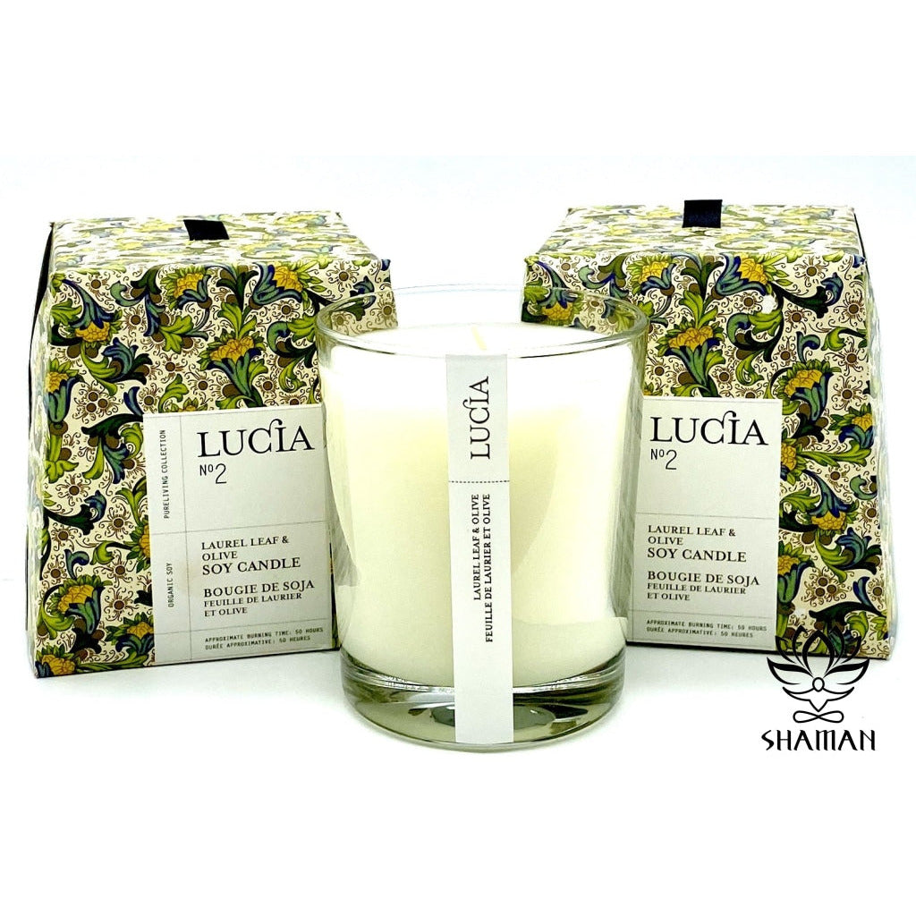 Bougie De Soja Feuille Laurier Et Olive 50 H Chandelle