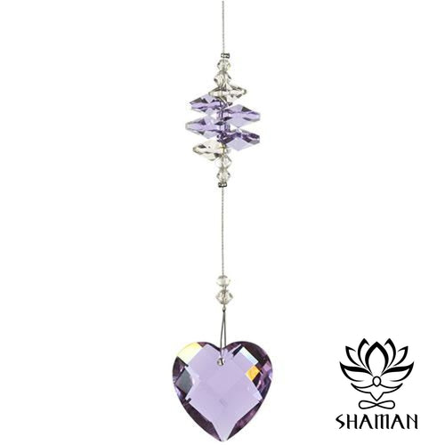 Capteur De Soleil En Cur Cristal Lilas C450 Capteur Soleil