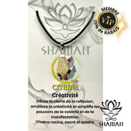 Citrine En Pointe De Diamant Sur Cordelette Pendentifs Shaman