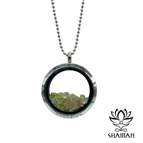 Collier Herdérite/herkimer/péridot Collier
