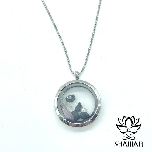 Collier Vera Cruz/herkimer/tourmaline Noir Collier