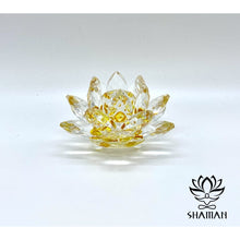 Charger l&#39;image dans la galerie, Fleur De Lotus En Cristal Feng Shui Jaune
