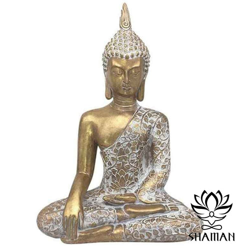 Grand Bouddha Thaïlandais Assis Doré