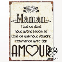 Charger l&#39;image dans la galerie, Lamour Dune Maman - Plaque En Tôle Cadre
