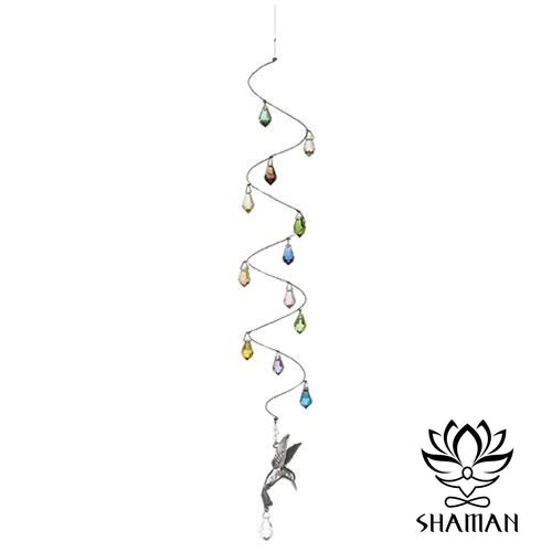 Mobile En Grande Spirale Avec Colibri Étain C314Lp Capteur De Soleil