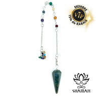 Pendule Avec Les Pierres Des Chakras Et Pointe De Labradorite Pendule