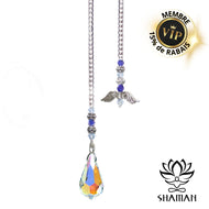 Pendule En Verre De Crystal Ab Avec Aile Dange Pendule