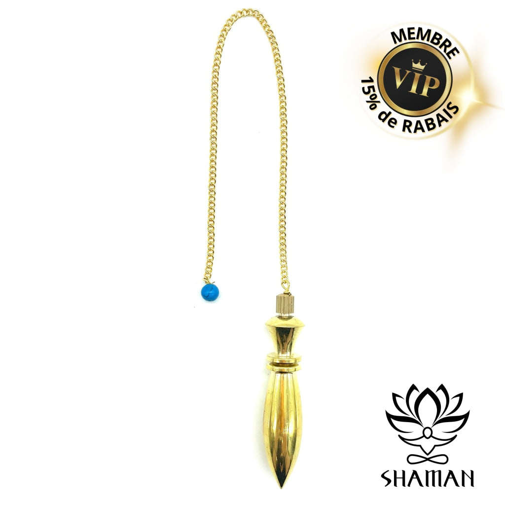 Qcbuegof] Pendule en cuivre Spirituel et Energie Harmonie Divination Accessoire Spirituel Bijoux Vintage Pendentif Métal Pendule, Taille libre, Comme décrit