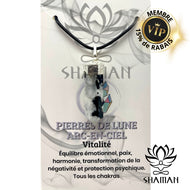 Pierre De Lune Arc-En-Ciel Sur Cordelette Pendentifs Shaman