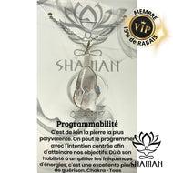 Quartz Brute Avec Cage Sur Chaine Pendentifs Shaman