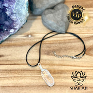 Quartz Brute Avec Cage Sur Cordelette Pendentifs Shaman
