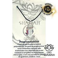 Quartz Double Pointe Sur Cordelette Pendentifs Shaman