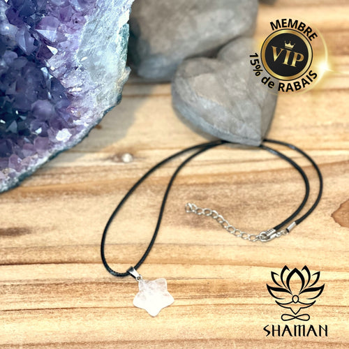 Quartz Étoile Sur Cordelette Pendentifs Shaman