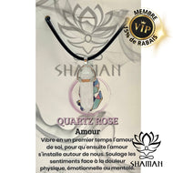 Quartz Rose Double Pointe Sur Cordelette Pendentifs Shaman