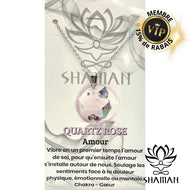 Quartz Rose En Étoile Sur Chaine Pendentifs Shaman
