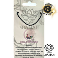 Quartz Rose En Étoile Sur Cordelette Pendentifs Shaman