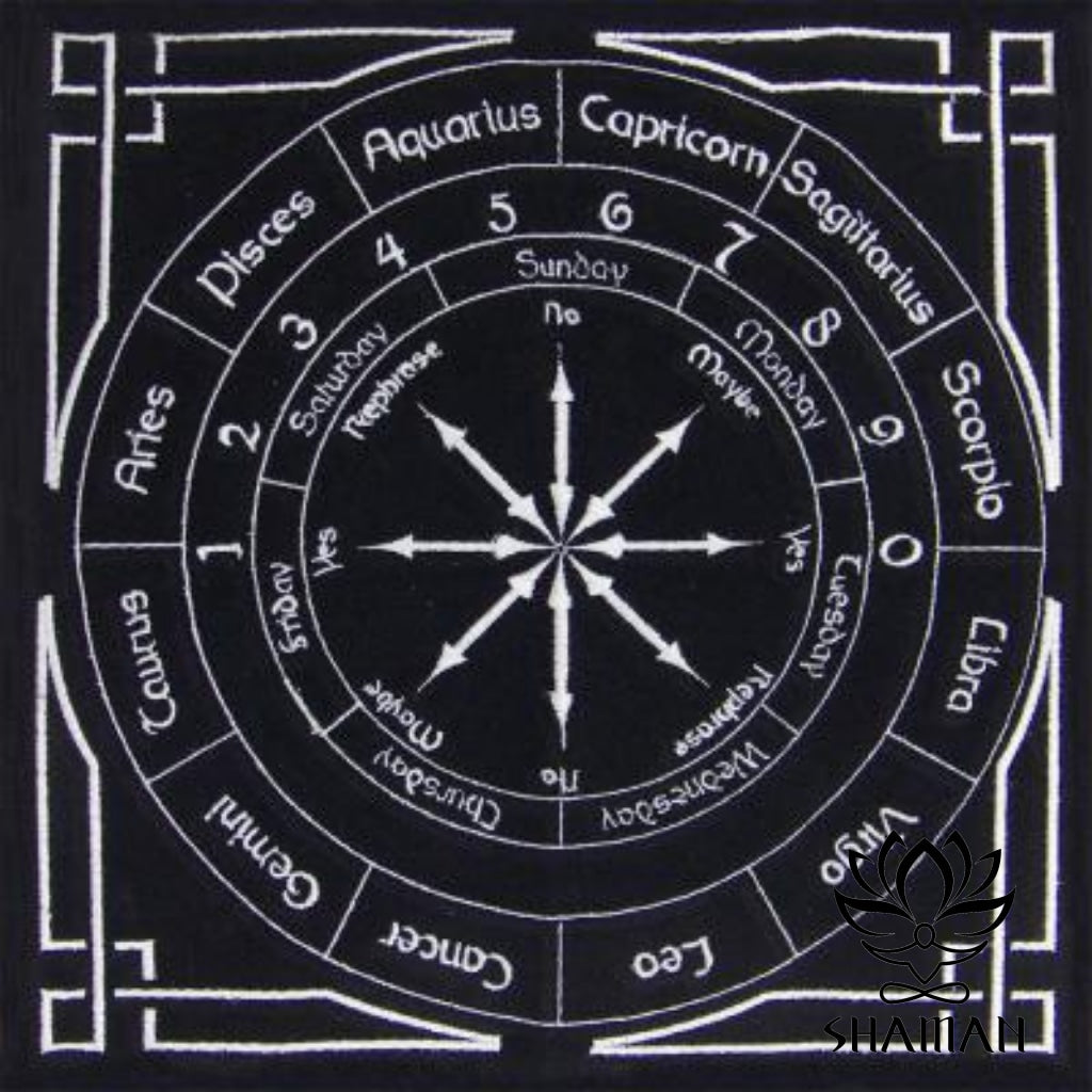 Tapis De Pendule En Velours Brodé Astrologie ( Astrology ) Tapis Pendules