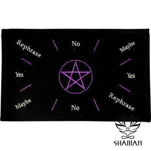 Tapis De Pendule En Velours Brodé Pentacle Couleur Tapis Pendules