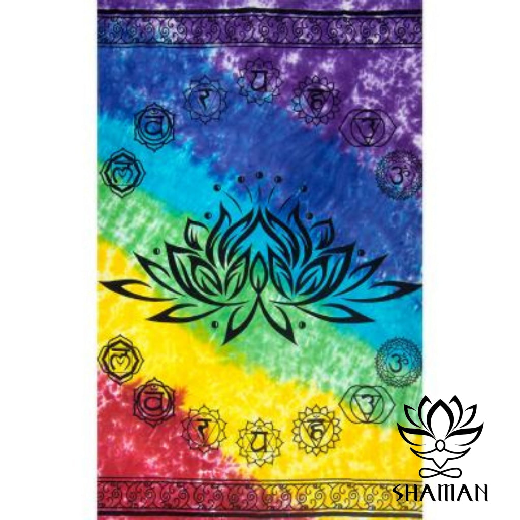 Tapisserie En Coton Lotus Chakras Draperie