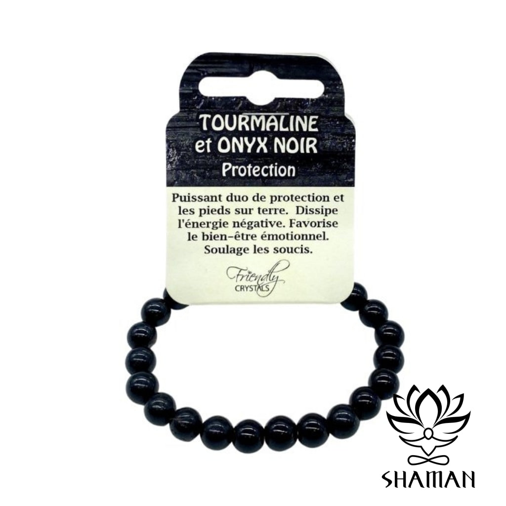 Tourmaline Et Onyx Noir Bracelets